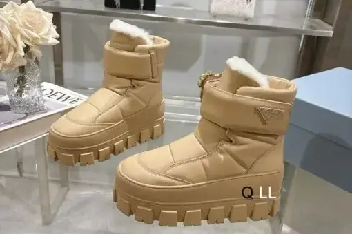 Prada Monolith Boots Beige M1 - 39