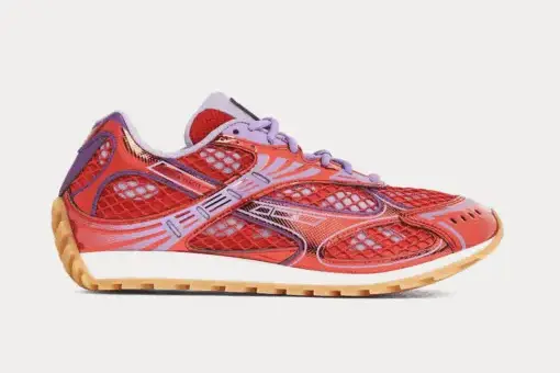 Bottega Veneta Women’s Orbit Low-Top Sneakers – Metallic Red & Wisteria Purple