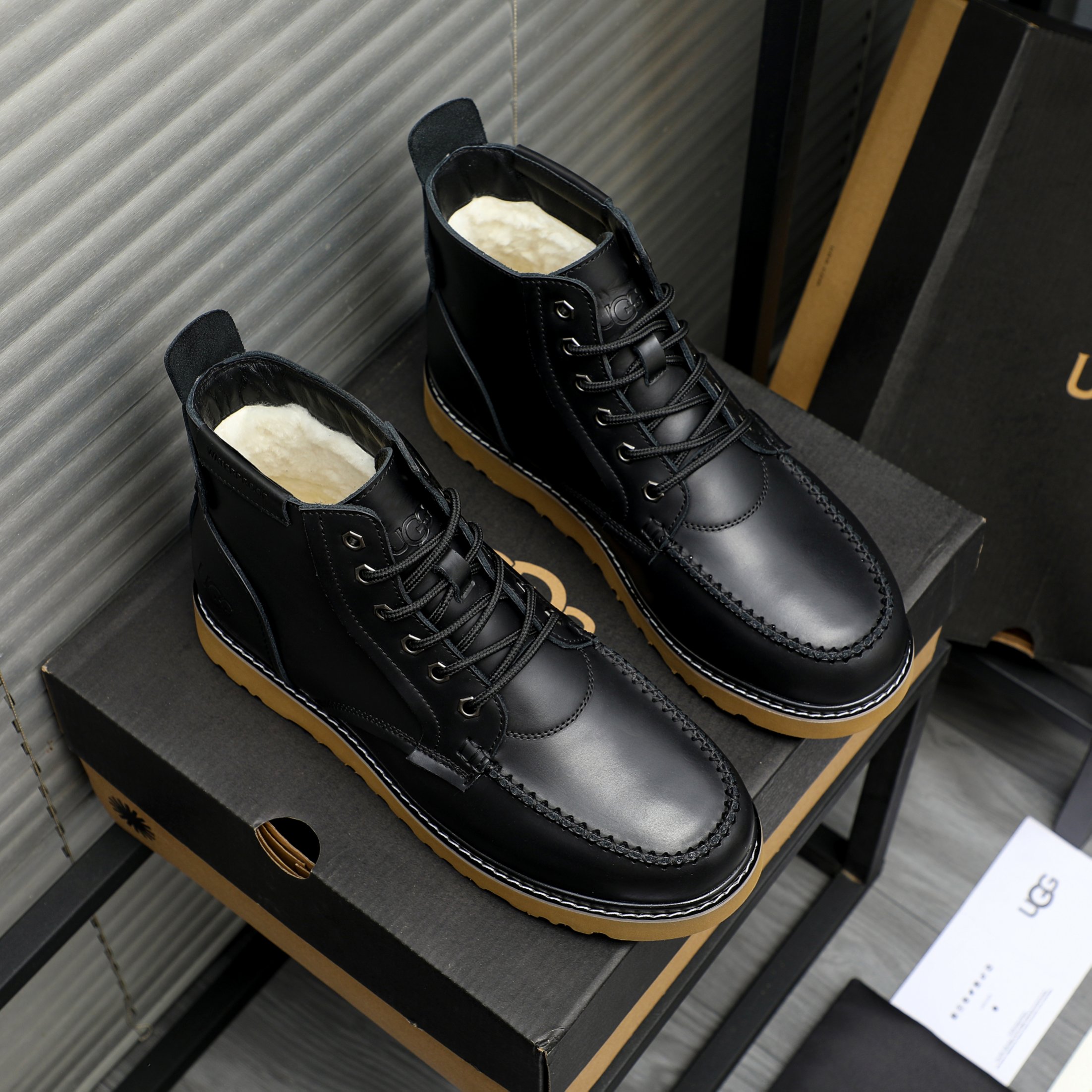 UGG British Style Martin Boots Black 2026 | Drip Kickz UGG British Style Martin Boots Black