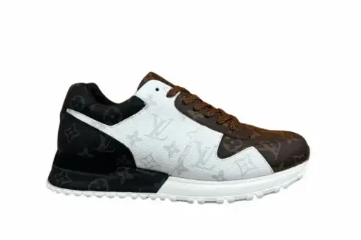 LV Run Away Sneaker Black , Brown & White - 44