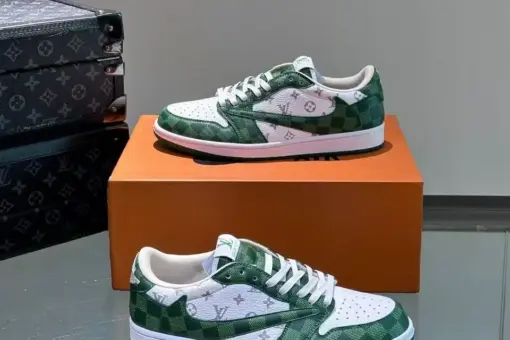 LV x Nike Low-top Casual Sneaker White Green - 46