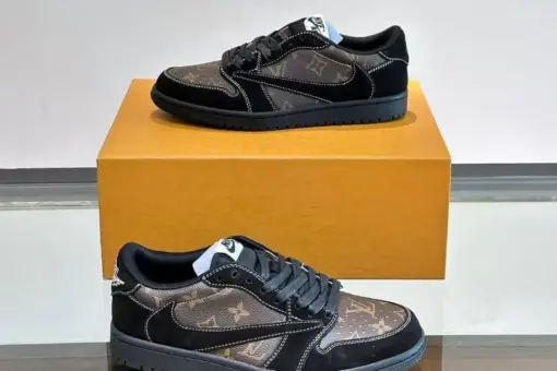 LV x Nike Low-top Casual Sneaker Black Brown - 36