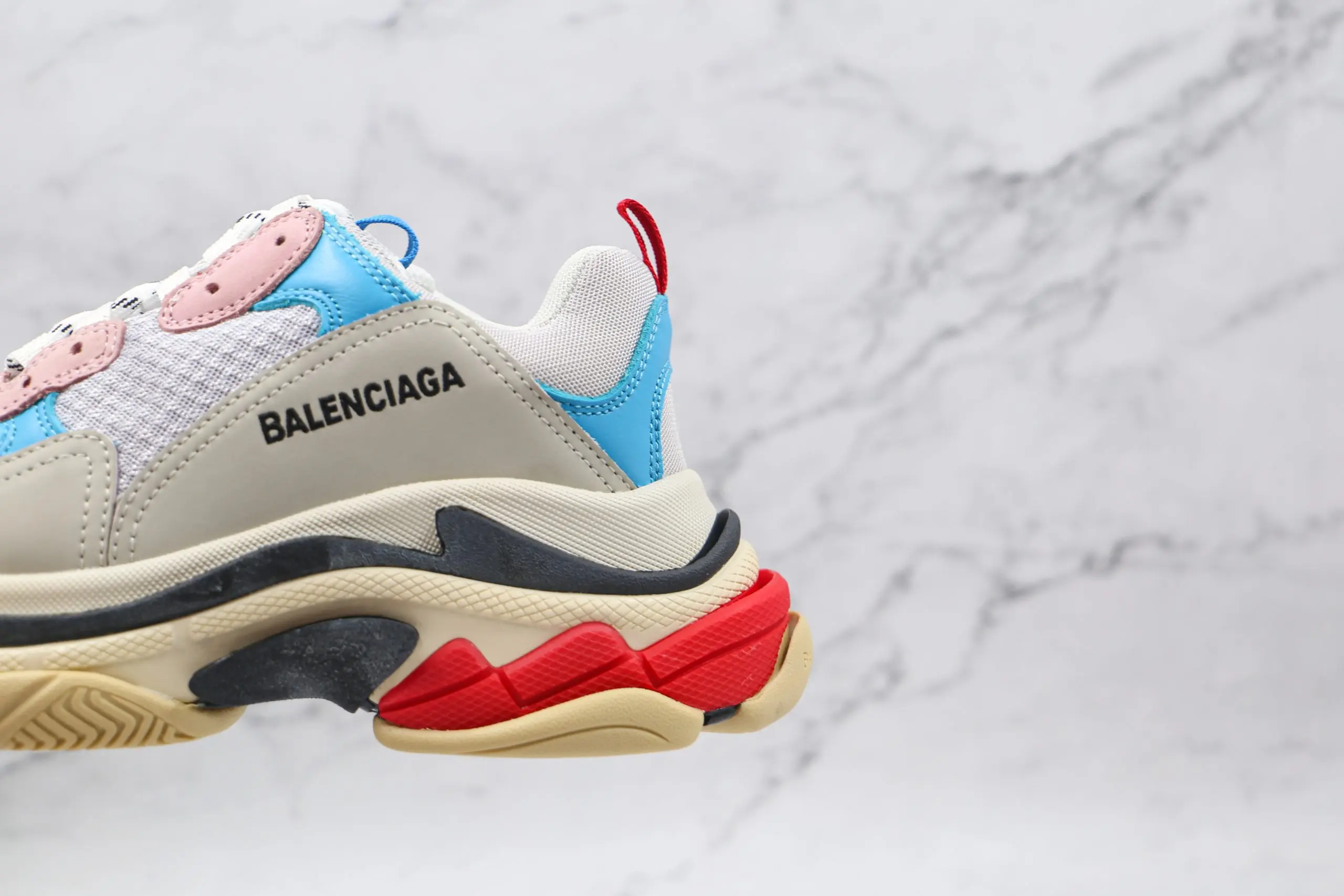 Balenciaga Triple S White Blue Pink 2026 | Drip Kickz Balenciaga Triple S White Blue Pink - Image 2