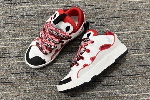 Lanvin Classic Sneaker White/ Red Stripe - 45