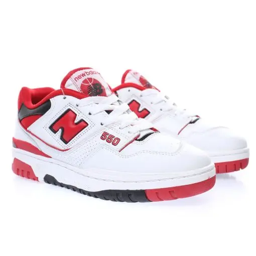 New Balance BB550 Leather White Black University Red 2026 | Drip Kickz New Balance BB550 Leather White Black University Red - Image 4