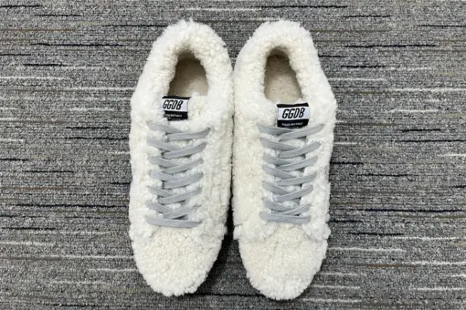 GOLDEN GOOSE Superstar Sabot Shearling Sneaker White