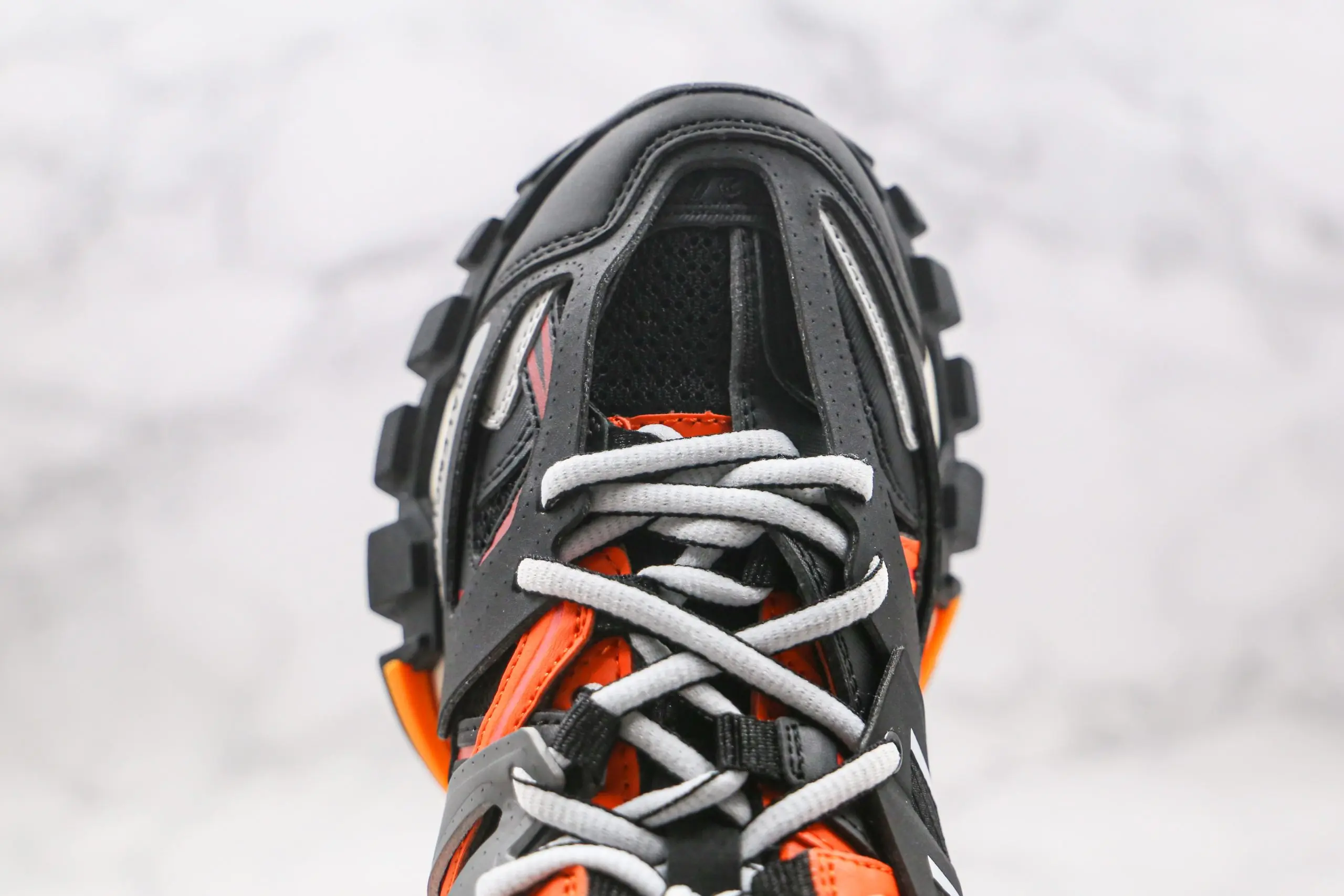 BALENCIAGA Track Mule Clear Sole Sneakers Black Orange 2026 | Drip Kickz BALENCIAGA Track Mule Clear Sole Sneakers Black Orange - Image 3