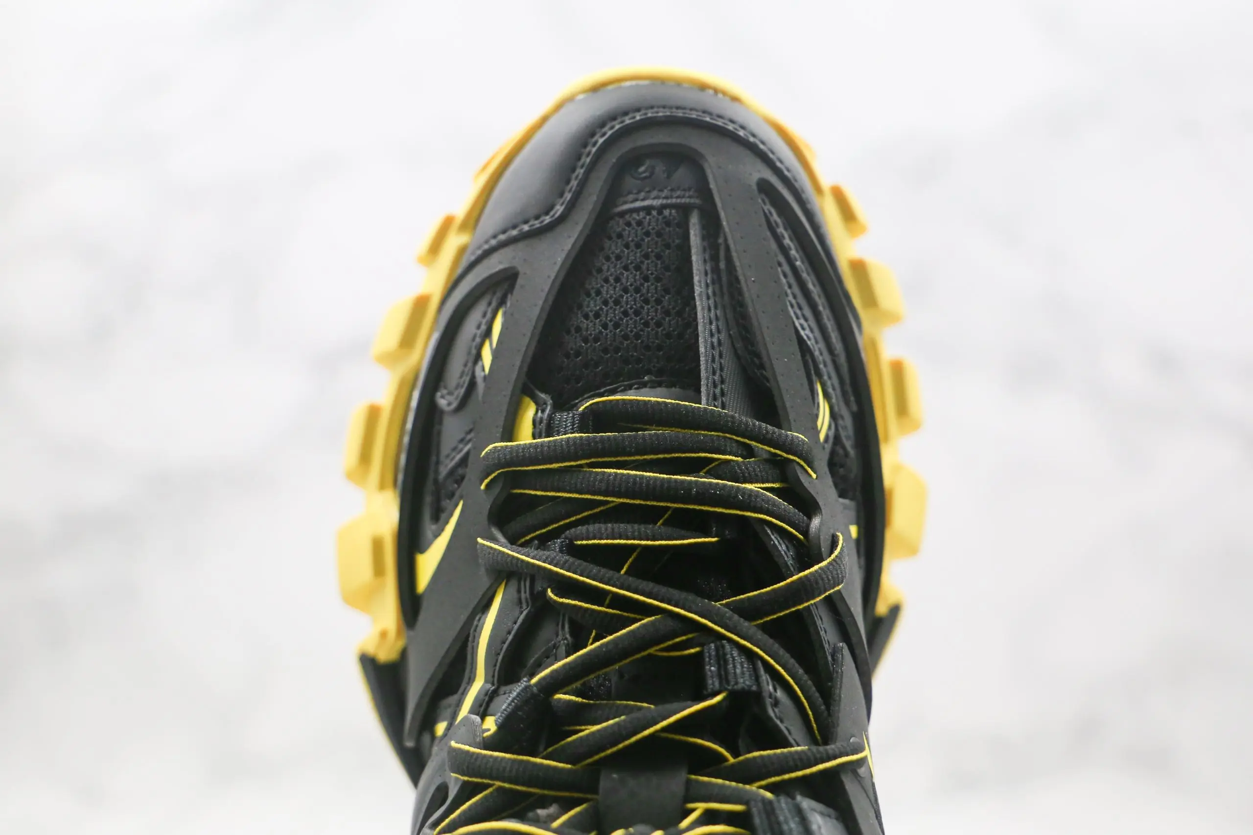 BALENCIAGA Track Mule Clear Sole Sneakers Black Yellow 2026 | Drip Kickz BALENCIAGA Track Mule Clear Sole Sneakers Black Yellow - Image 5