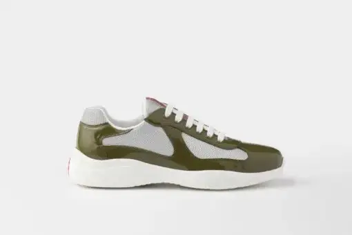 Patent Leather And Technical Fabric Prada America’s Cup Sneakers - 37