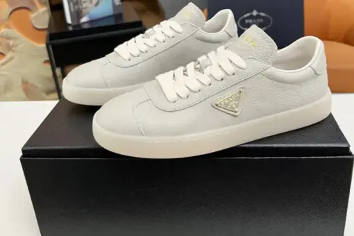 Prada Lane Deer Leather Sneakers Grey - 46