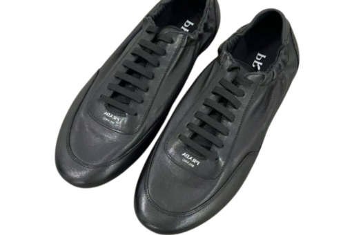 Prada Collapse Leather Sneaker Black