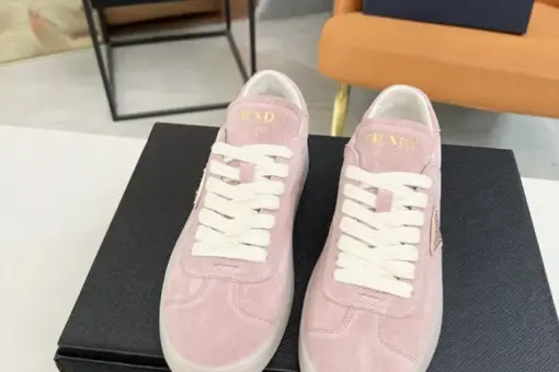 Prada Lane Deer Leather Sneakers Pink - 36