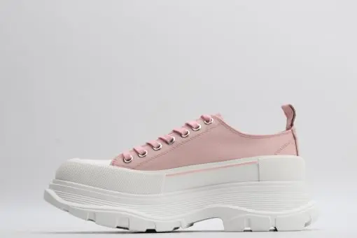 Alexander McQueen Low Top Pink White Background