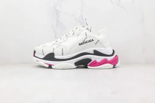 Triple S White Black Pink
