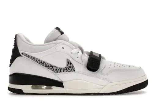 Jordan Legacy 312 Low White Black Elephant Swoosh - 37