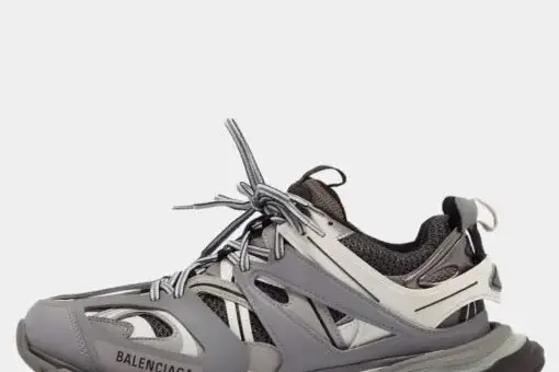 Balenciaga Grey and White Track Sneakers