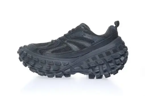 BALENCIAGA Defender Full Black Rubber Platform Sneakers