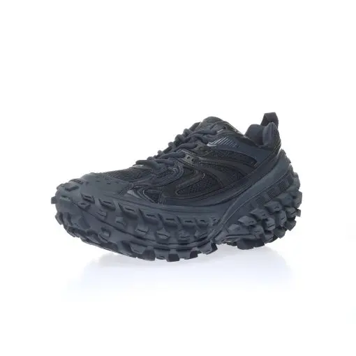 BALENCIAGA Defender Full Black Rubber Platform Sneakers 2026 | Drip Kickz BALENCIAGA Defender Full Black Rubber Platform Sneakers - Image 2