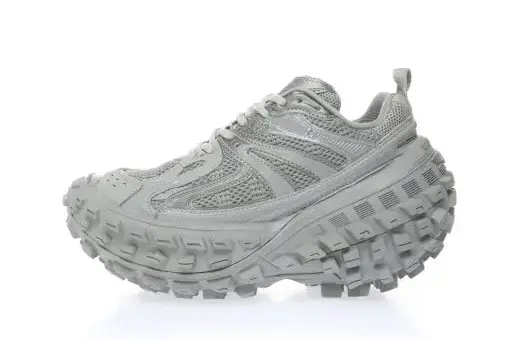 BALENCIAGA Defender Grey Rubber Platform Sneakers