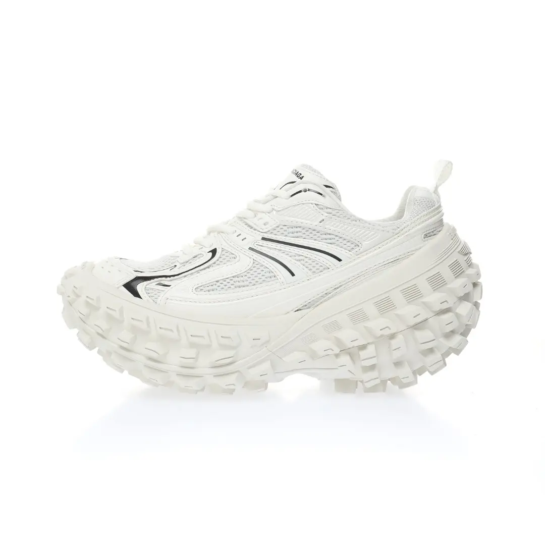 BALENCIAGA Defender White Rubber Platform Sneakers 2026 | Drip Kickz BALENCIAGA Defender White Rubber Platform Sneakers