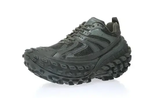 BALENCIAGA Defender Black Rubber Platform Sneakers