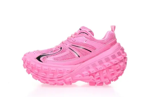 BALENCIAGA Defender Pink Rubber Platform Sneakers