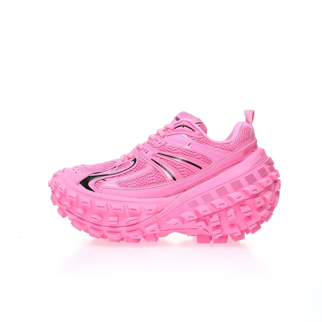 BALENCIAGA Defender Pink Rubber Platform Sneakers 2026 | Drip Kickz BALENCIAGA Defender Pink Rubber Platform Sneakers