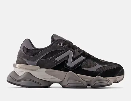 New Balance 9060 Black with Castlerock and Rain Cloud