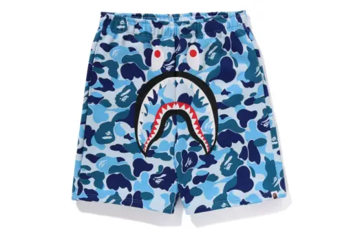 Bape ABC Camo Shark Sweat Shorts Blue