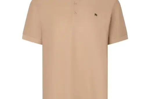 Burberry Cotton Piqué Polo Shirt Beige