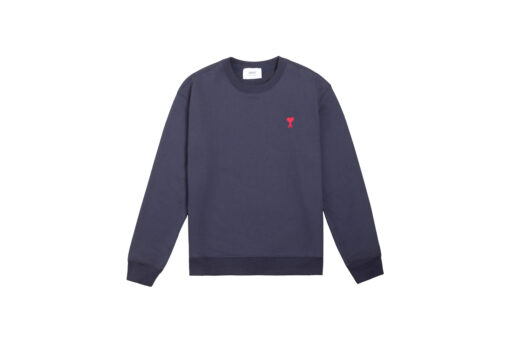 Ami Paris De Coeur Long Sleeved Sweatshirt Blue