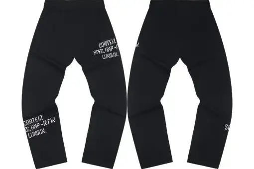 Corteiz Straight-Legged Fit Sweatpants Black