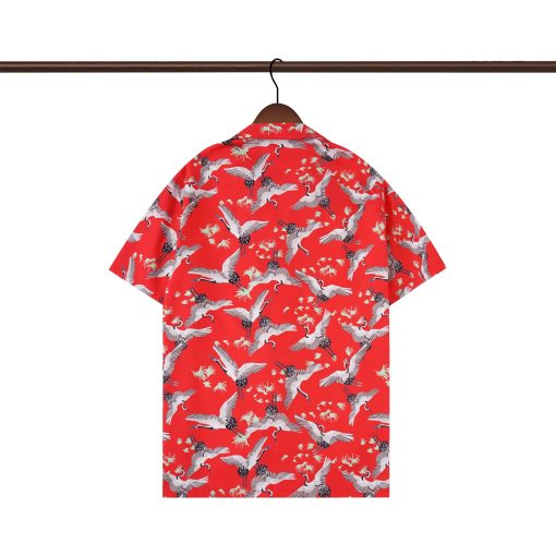 Amiri Crane-Print Silk Shirt Red 2026 | Drip Kickz Amiri Crane-Print Silk Shirt Red - Image 2