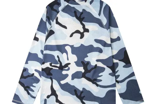 Corteiz Alcatraz Long Sleeved Sweater Camouflage Blue
