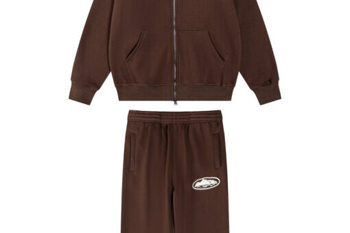 Corteiz Velour Tracksuit Brown