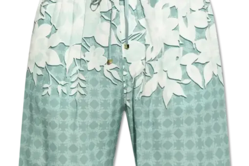 Amiri BLUE Floral print shorts