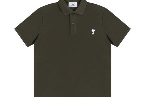 Ami Paris Polo T-Shirt Army Green