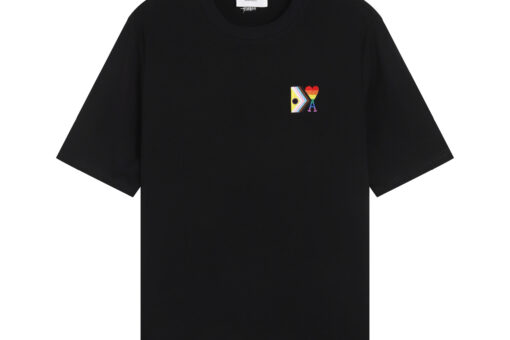 Ami Paris Pride Organic Cotton T-Shirt Black