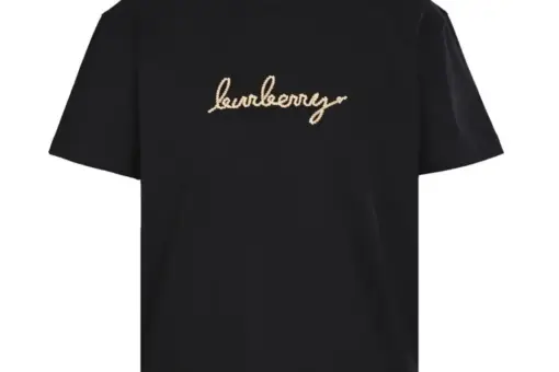 Burberry Cross Stitch EKD Cotton T-shirt Black