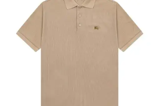 Burberry Cotton Polo Shirt Beige