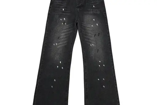 GALLERY DEPT. Denim Washed Black Jeans With Polka Dot