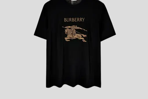 Burberry Cotton Equestrian Knight Embroidered Logo T-shirt