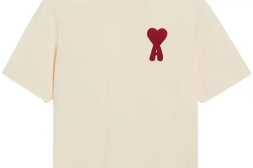 AMI Paris Ami De Coeur T-Shirt Beige