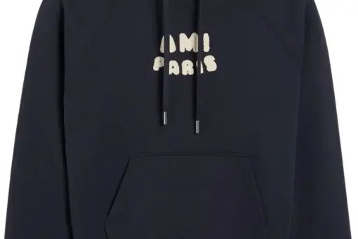 Ami Paris Logo Hoodie Black