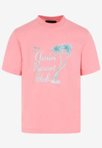 AMIRI Resort Club Logo T-shirt Pink
