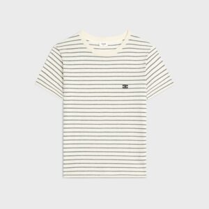 Celine TRIOMPHE REGULAR T-SHIRT IN STRIPED JERSEY