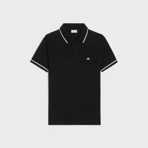 celine classic polo shirt in cotton piqué black 2026 | Drip Kickz celine classic polo shirt in cotton piqué black