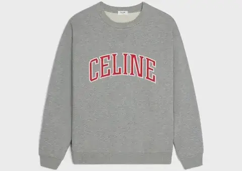 celine loose sweatshirt in COTTON FLEECE grey