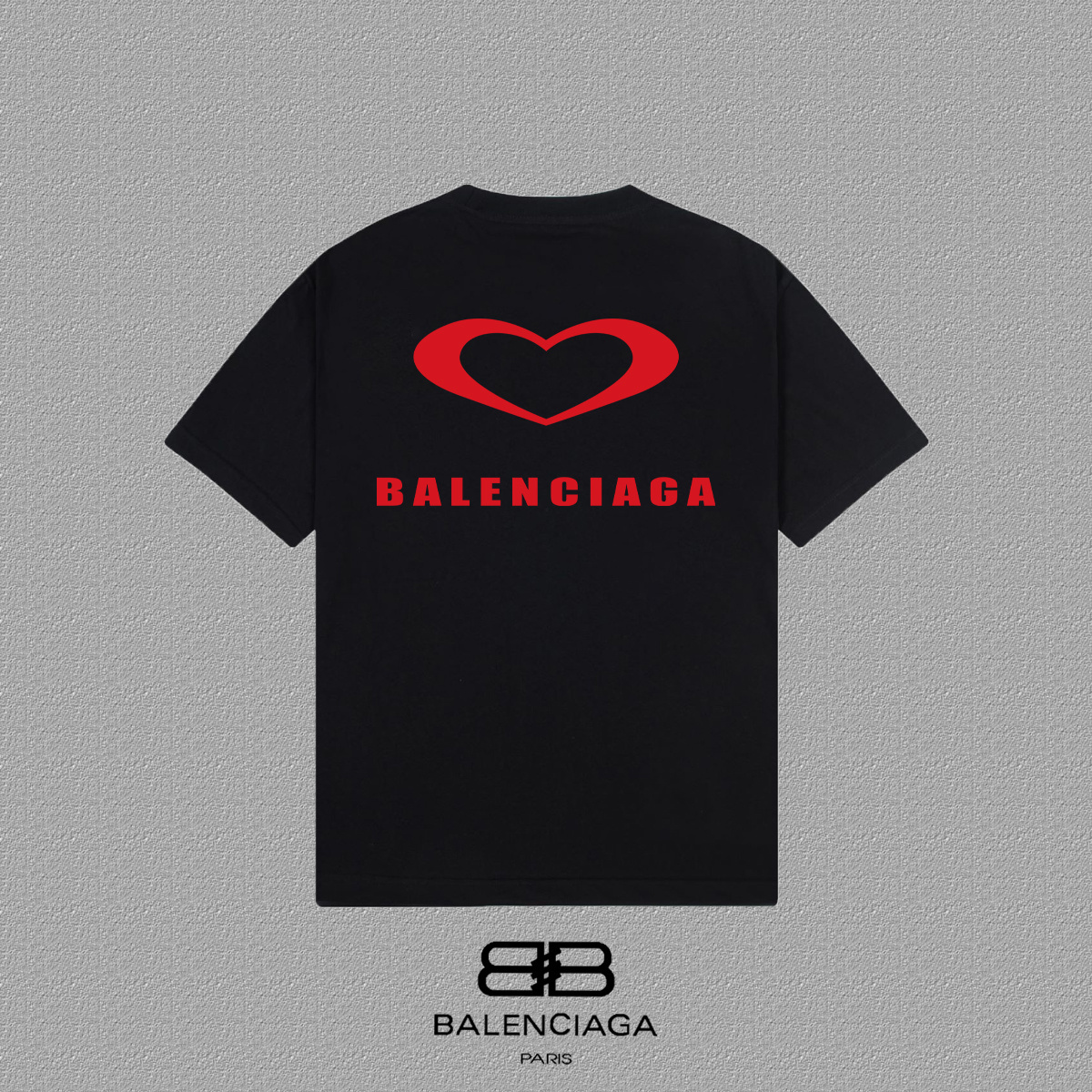 Balenciaga Black And Red Heart Short Sleeve T Shirt 2026 | Drip Kickz Balenciaga Black And Red Heart Short Sleeve T Shirt - Image 2
