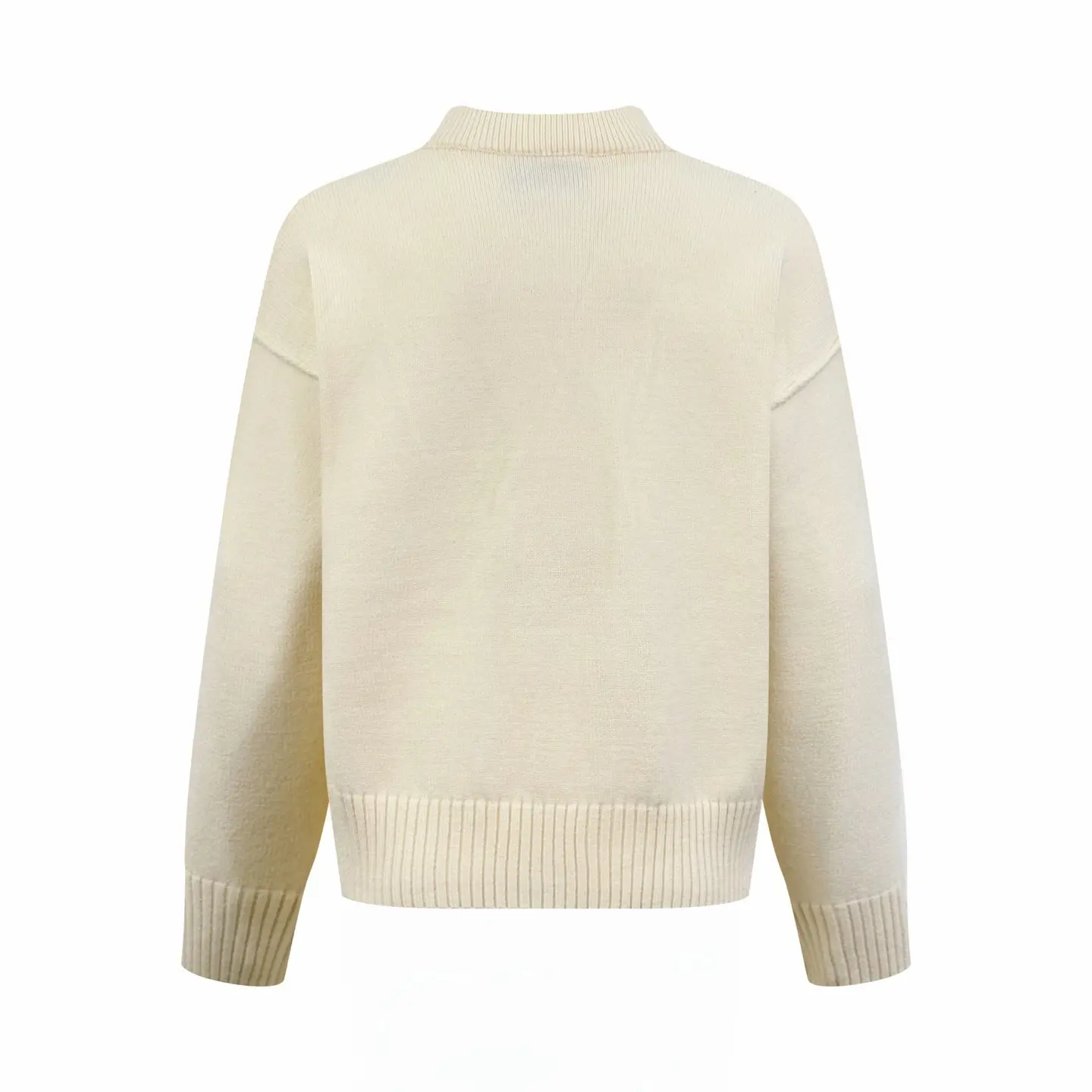 Ami Paris Heart Shaped Cardigan Wool Sweater Cream 2026 | Drip Kickz Ami Paris Heart Shaped Cardigan Wool Sweater Cream - Image 2